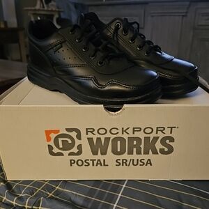 Rockport Works Women's Black Leather Athletic Shoes 8.5 W